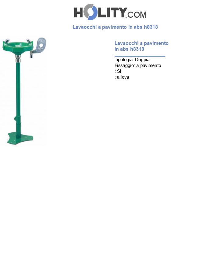 Lavaocchi a pavimento in abs h8318