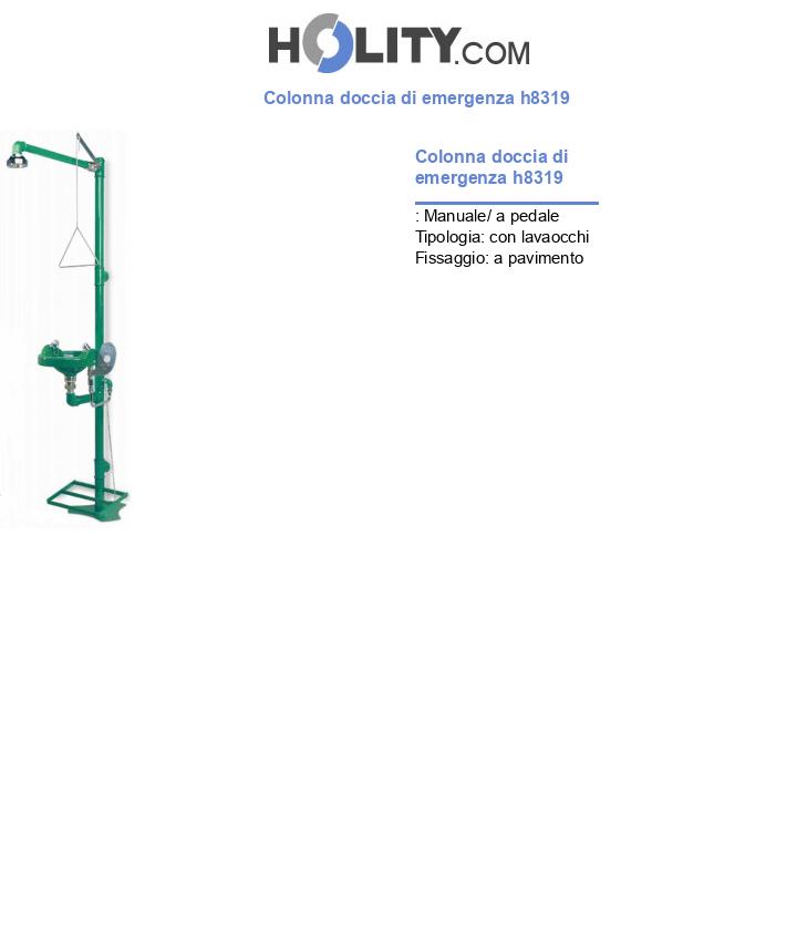 Colonna doccia di emergenza h8319