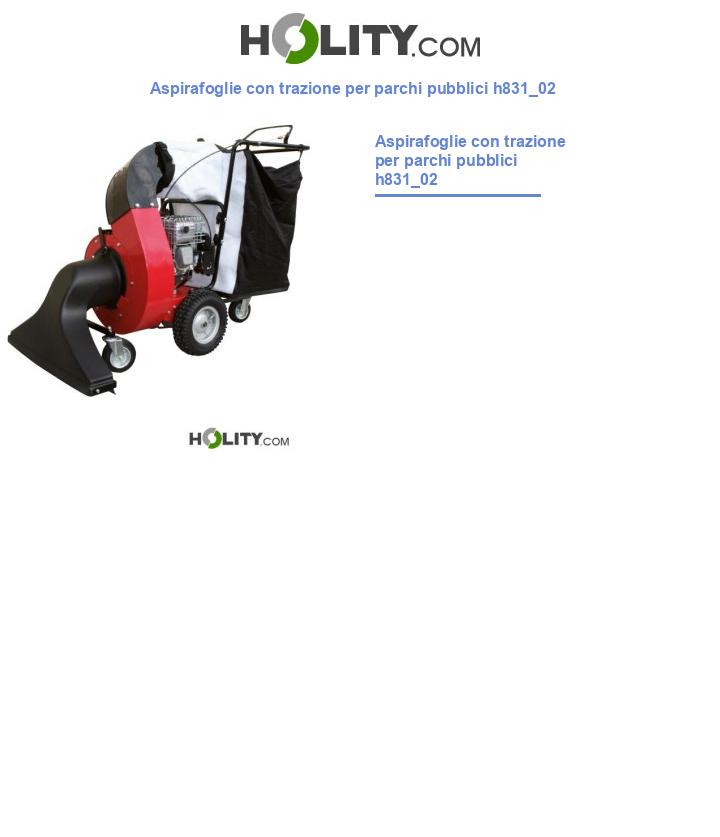 Aspirafoglie con trazione per parchi pubblici h831_02