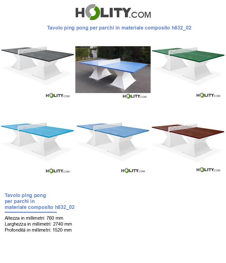 Tavolo ping pong per parchi in materiale composito h832_02