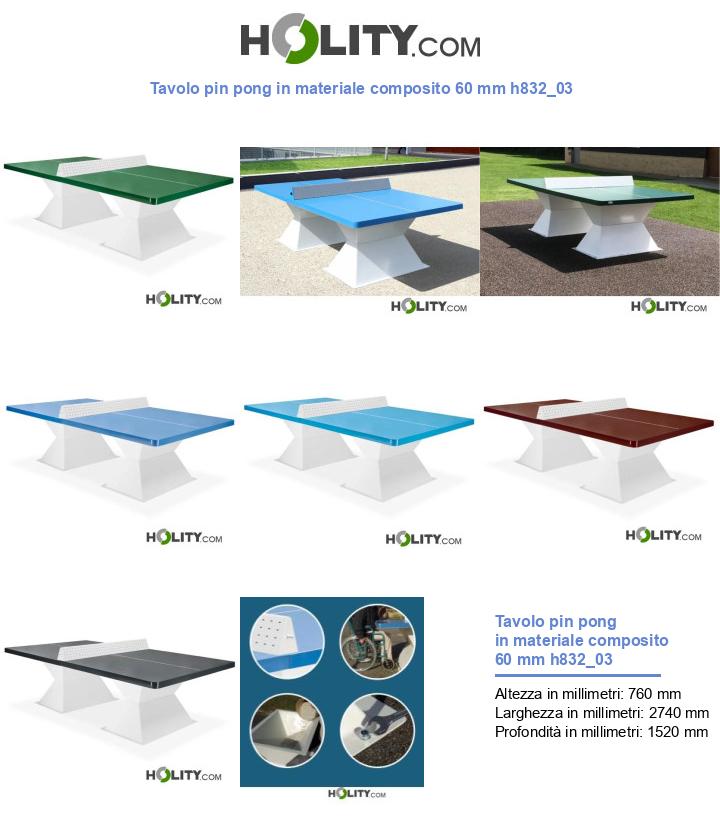 Tavolo pin pong in materiale composito 60 mm h832_03