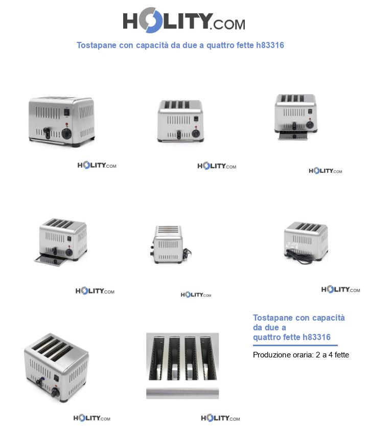 Tostapane con capacità da due a quattro fette h83316
