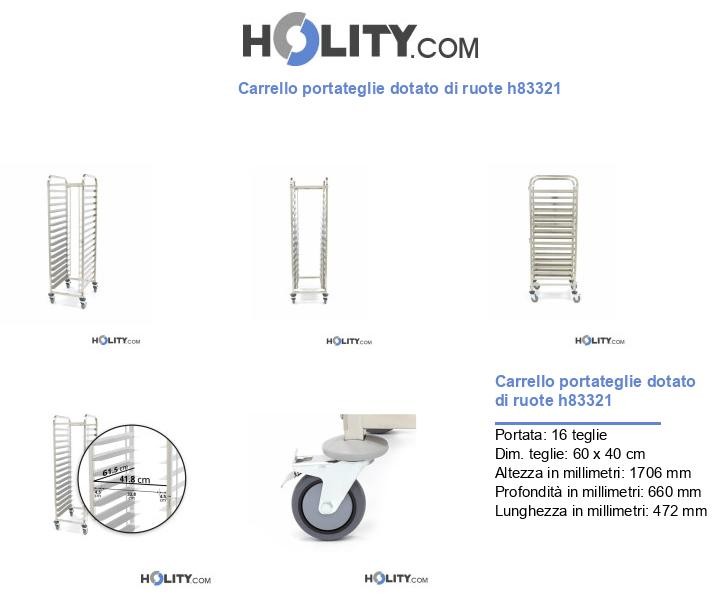 Carrello portateglie dotato di ruote h83321