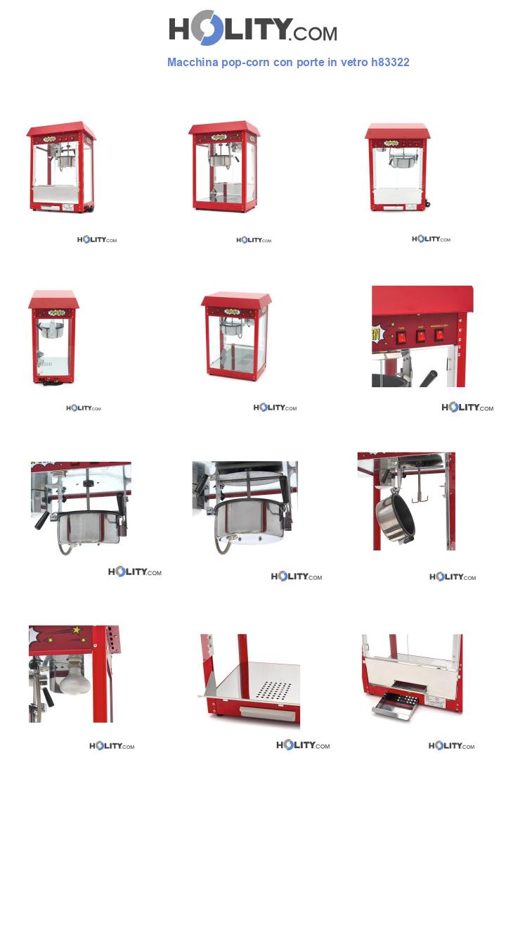 Macchina pop-corn con porte in vetro h83322