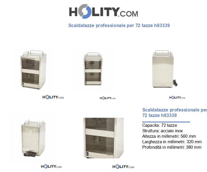 Scaldatazze professionale per 72 tazze h83339