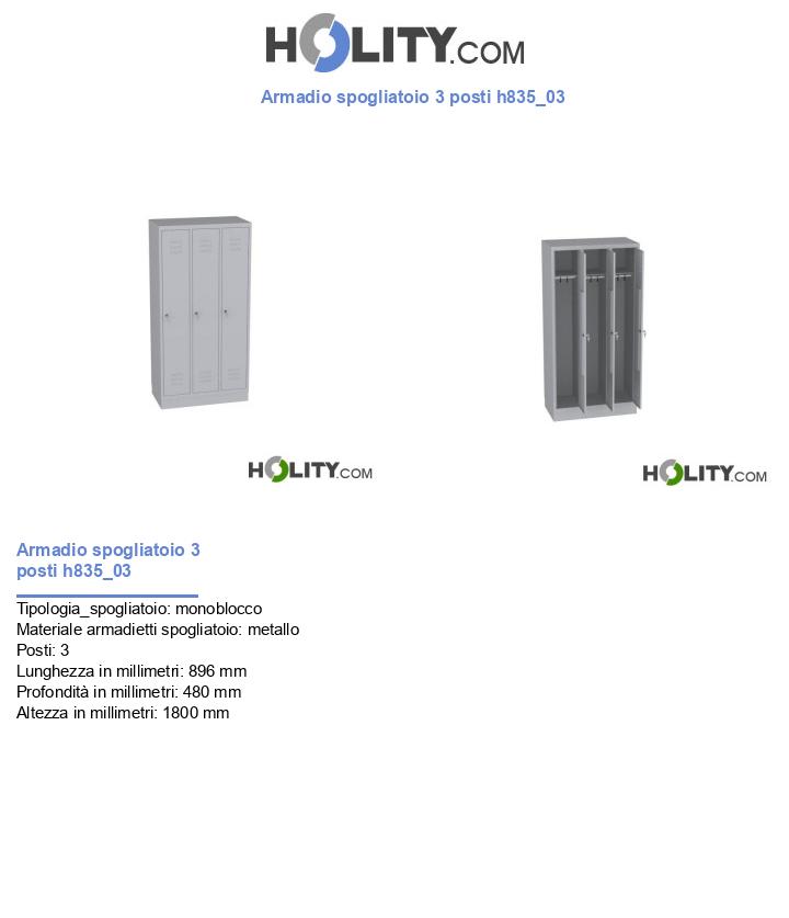 Armadio spogliatoio 3 posti h835_03