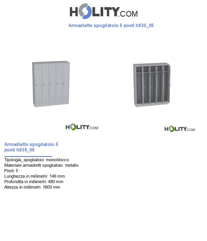 Armadietto spogliatoio 5 posti h835_05