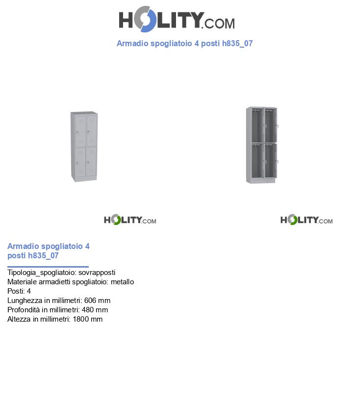 Armadio spogliatoio 4 posti h835_07