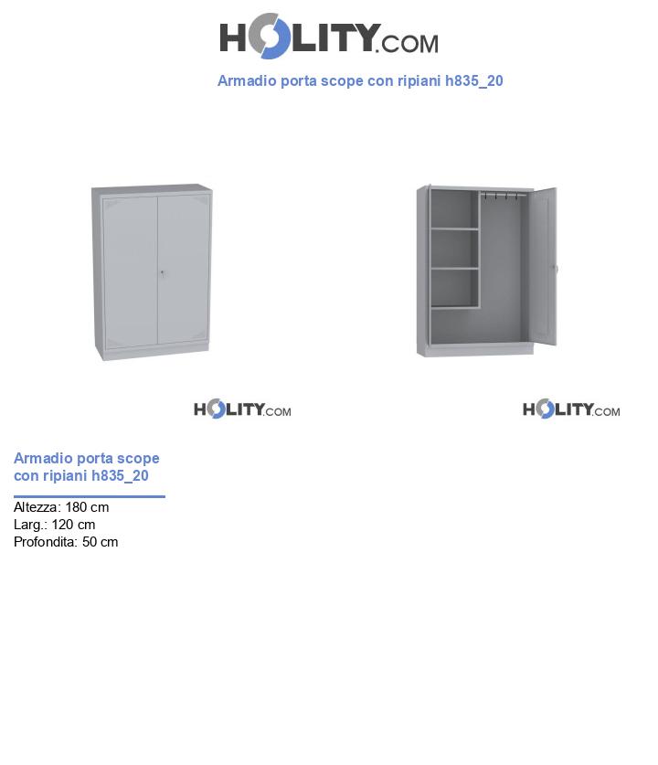 Armadio porta scope con ripiani h835_20