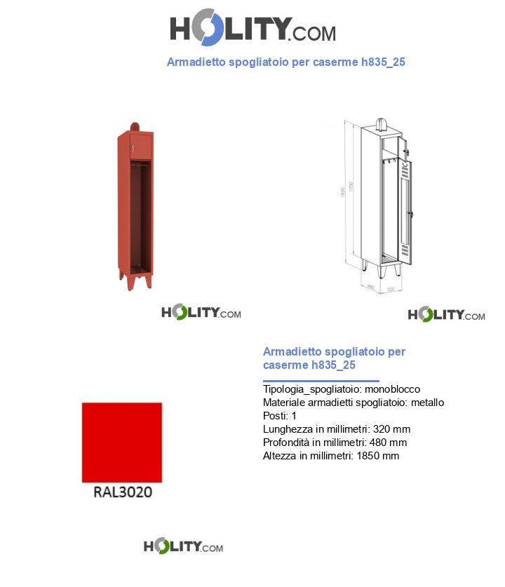 Armadietto spogliatoio per caserme h835_25