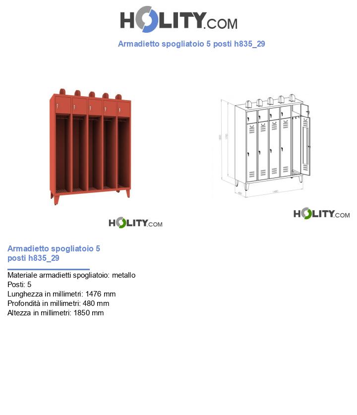 Armadietto spogliatoio 5 posti h835_29