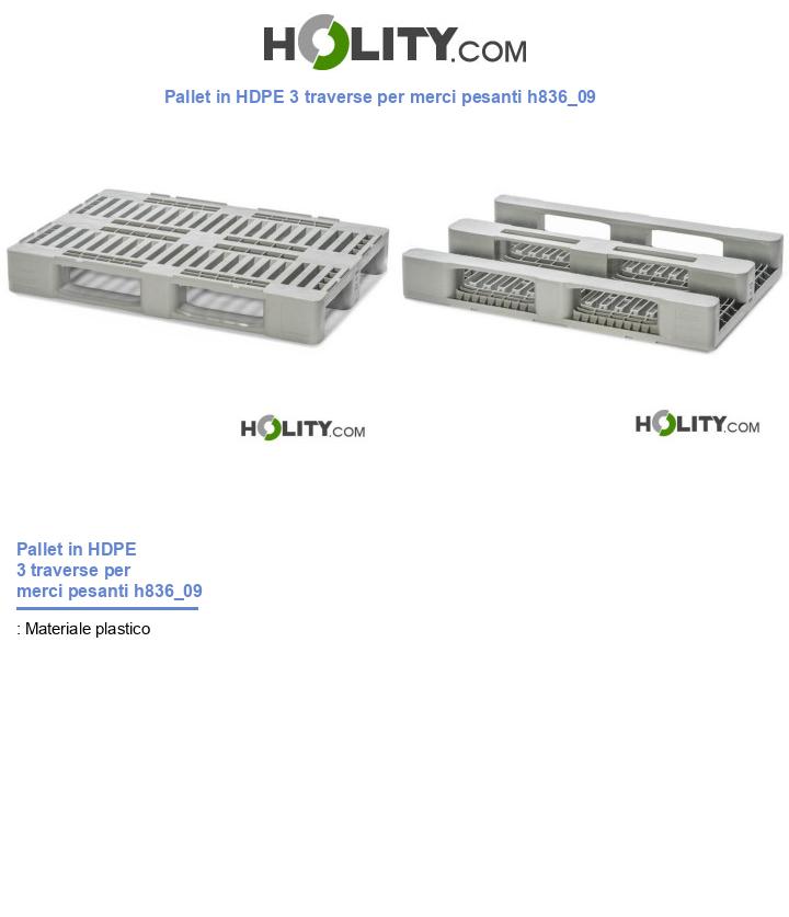 Pallet in HDPE 3 traverse per merci pesanti h836_09