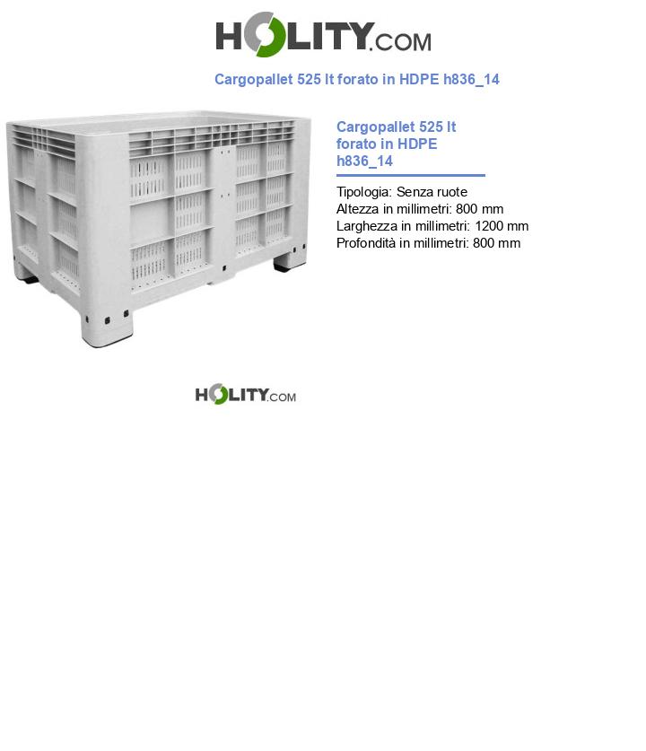 Cargopallet 525 lt forato in HDPE h836_14