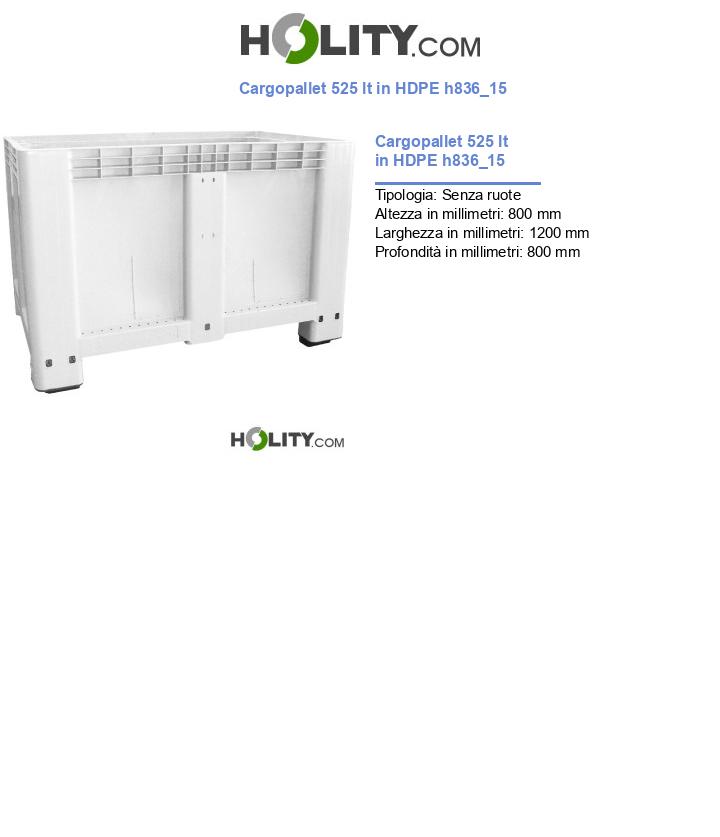 Cargopallet 525 lt in HDPE h836_15