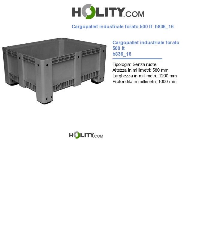 Cargopallet industriale forato 500 lt h836_16