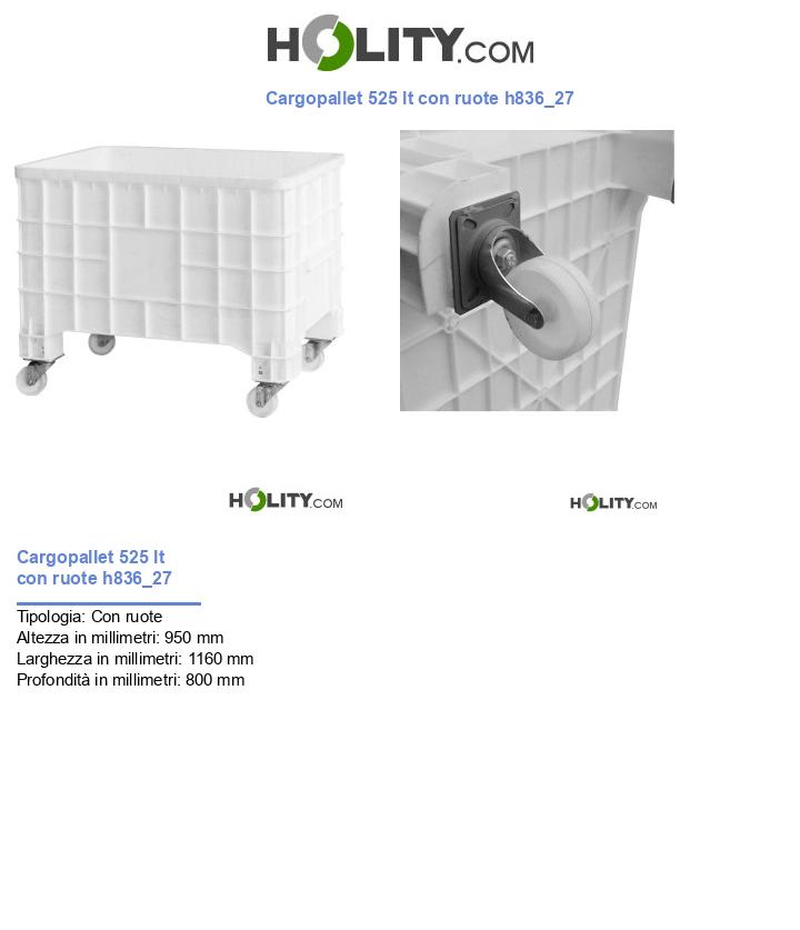 Cargopallet 525 lt con ruote h836_27