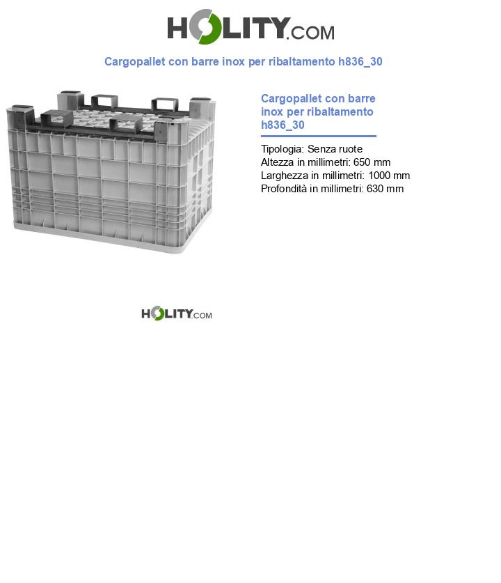 Cargopallet con barre inox per ribaltamento h836_30