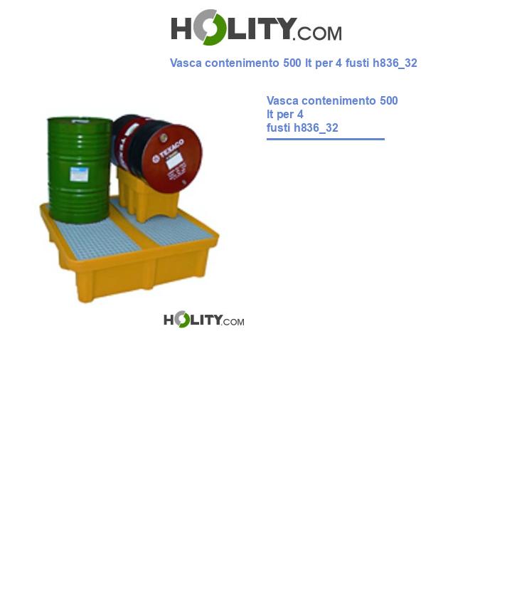 Vasca contenimento 500 lt per 4 fusti h836_32