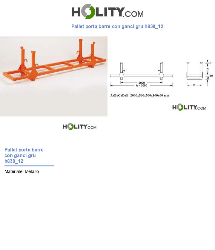 Pallet porta barre con ganci gru h838_12