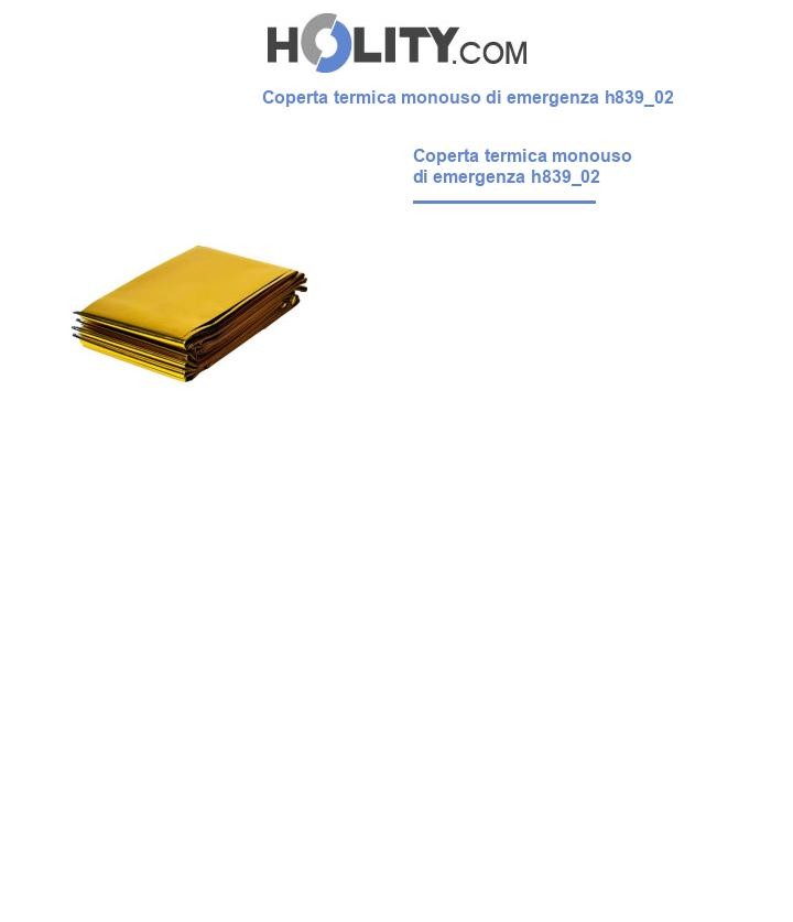 Coperta termica monouso di emergenza h839_02