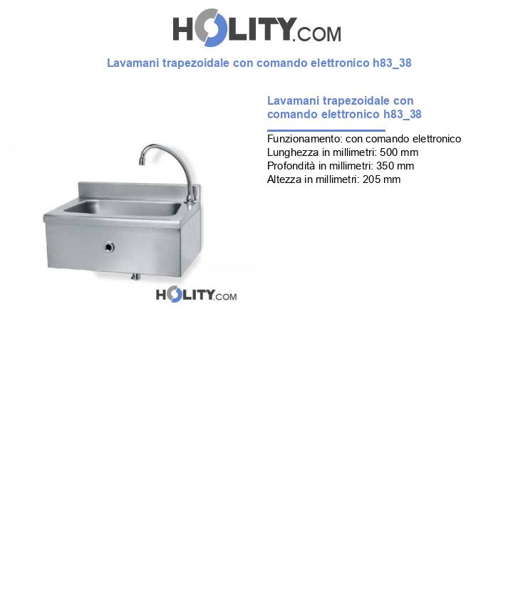 Lavamani trapezoidale con comando elettronico h83_38