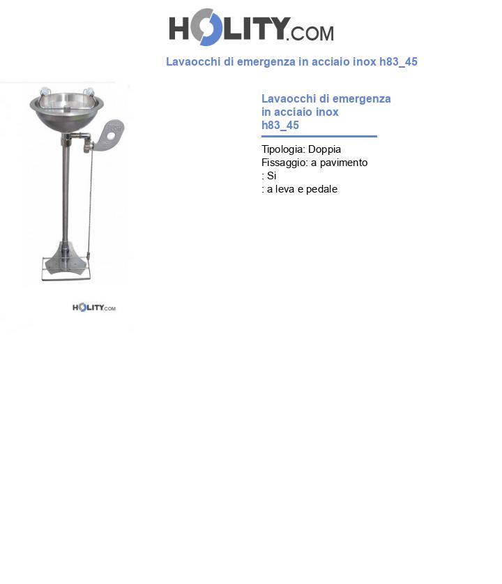 Lavaocchi di emergenza in acciaio inox h83_45