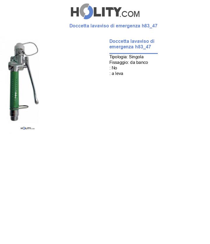 Doccetta lavaviso di emergenza h83_47