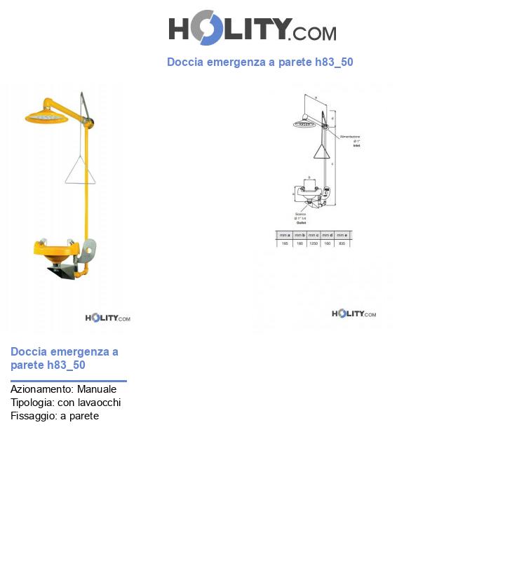 Doccia emergenza a parete h83_50