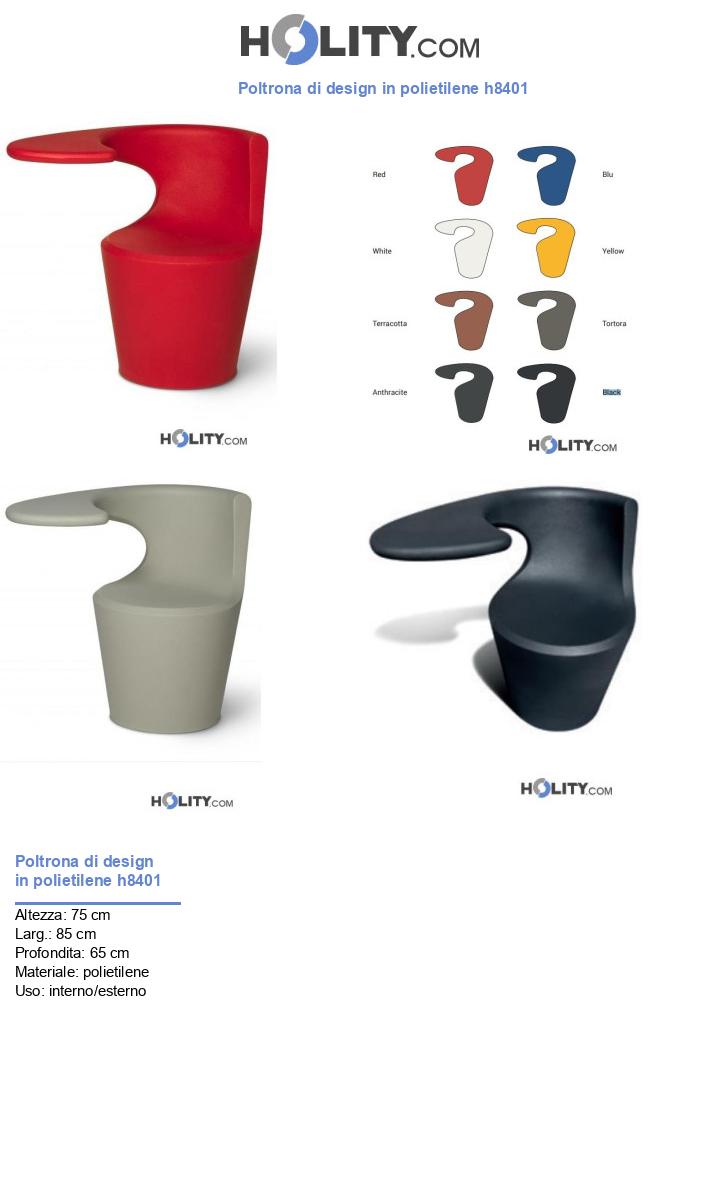 Poltrona di design in polietilene h8401