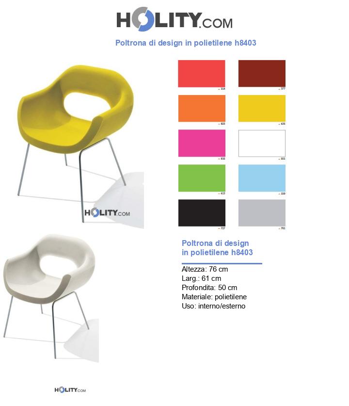 Poltrona di design in polietilene h8403