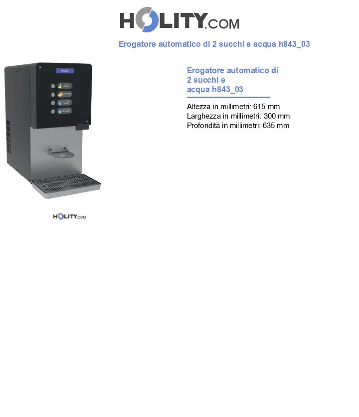 Erogatore automatico di 2 succhi e acqua h843_03