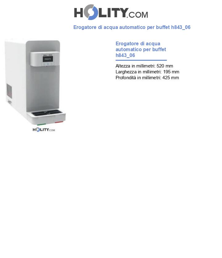 Erogatore di acqua automatico per buffet h843_06