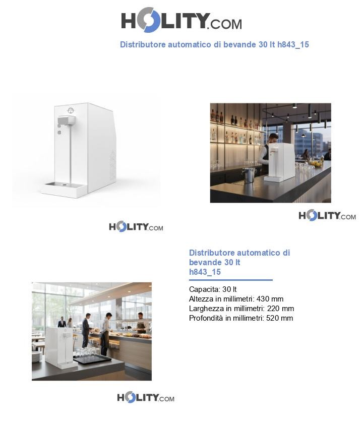 Distributore automatico di bevande 30 lt h843_15