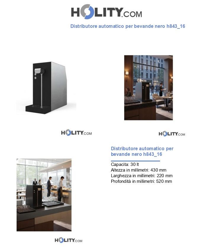 Distributore automatico per bevande nero h843_16