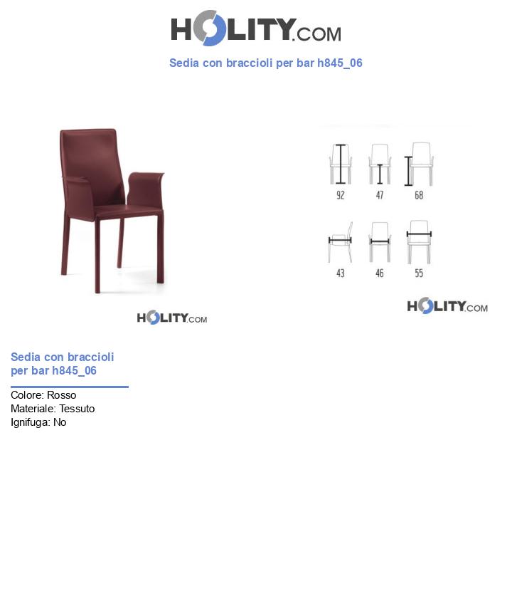 Sedia con braccioli per bar h845_06