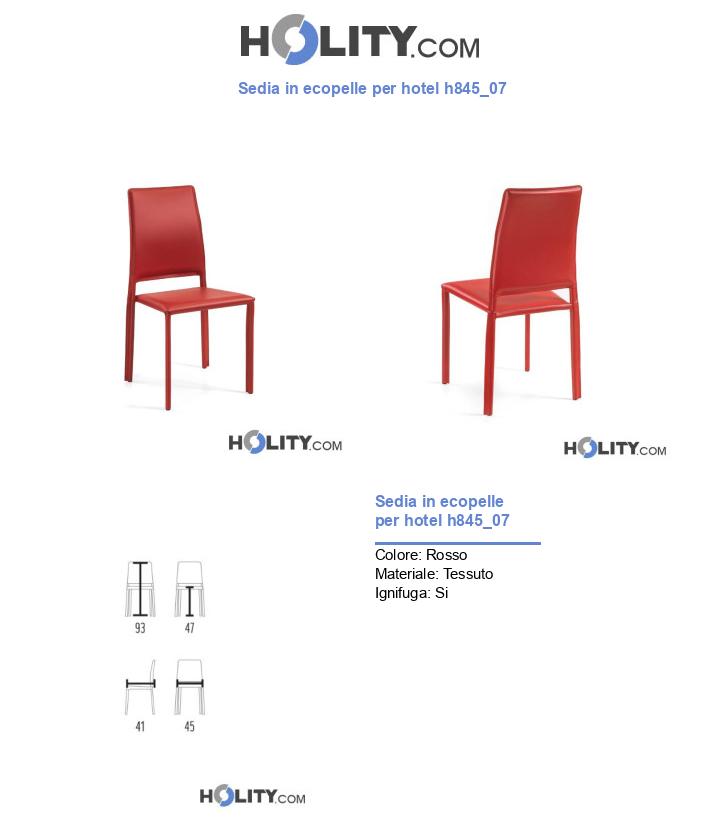 Sedia in ecopelle per hotel h845_07