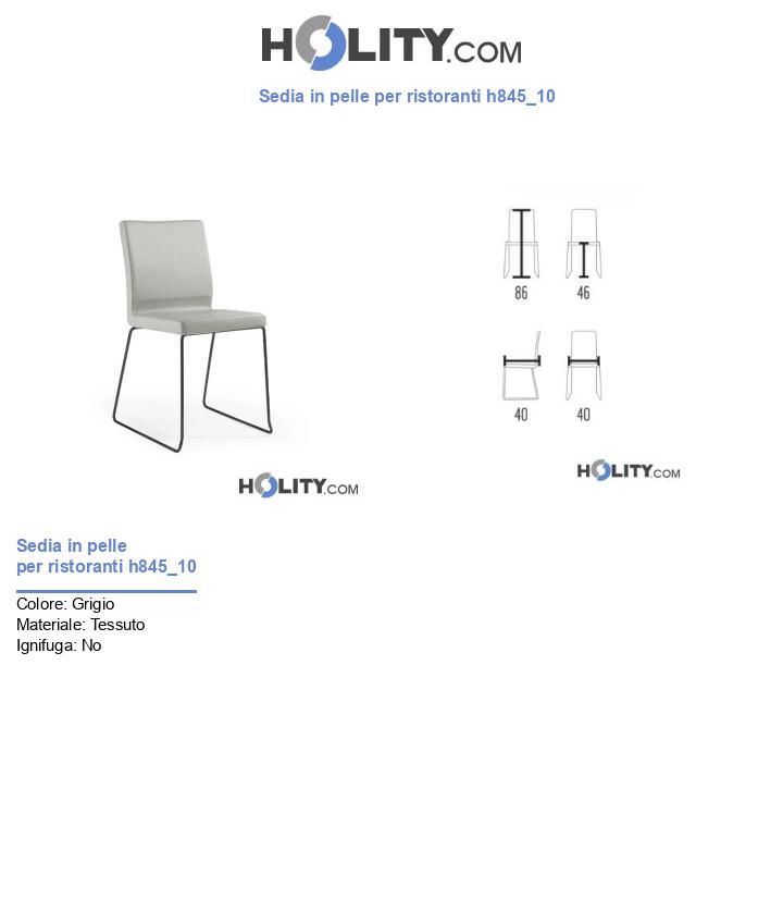 Sedia in pelle per ristoranti h845_10