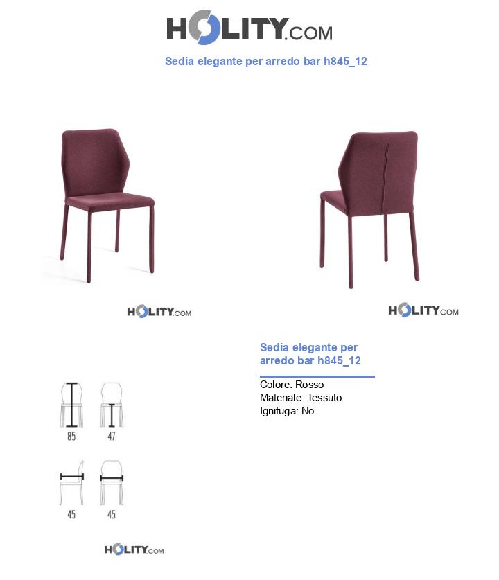 Sedia elegante per arredo bar h845_12