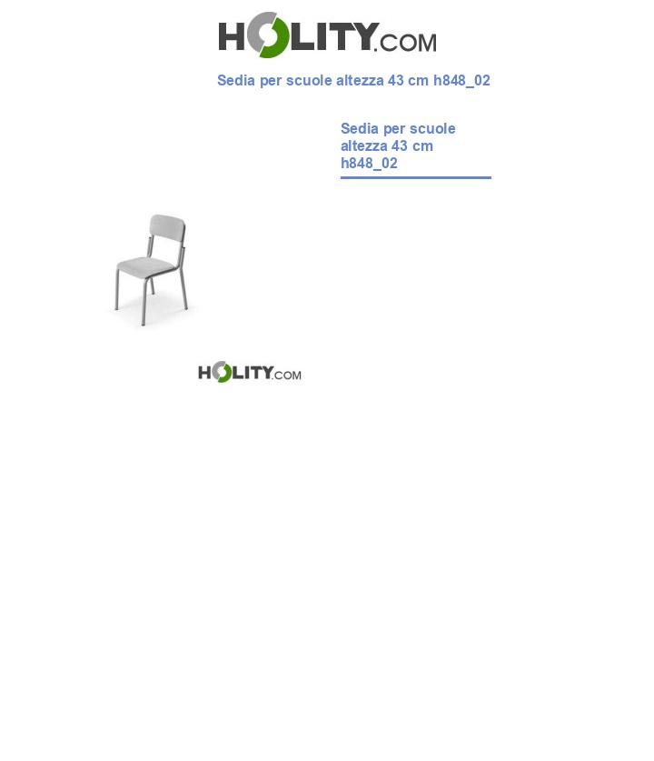 Sedia per scuole altezza 43 cm h848_02