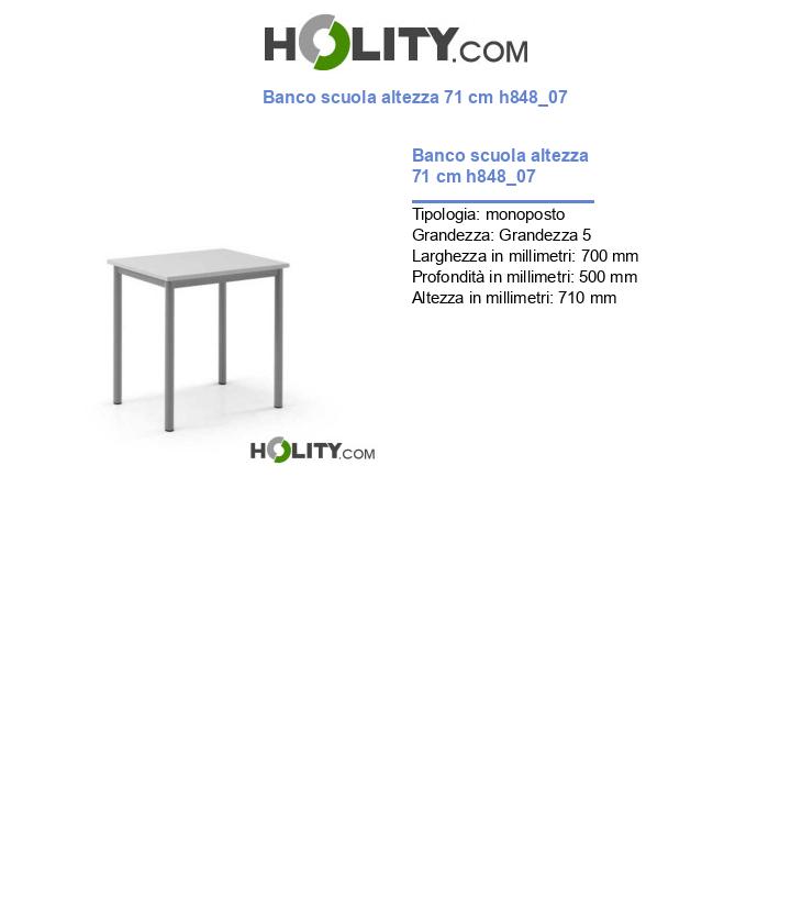 Banco scuola altezza 71 cm h848_07