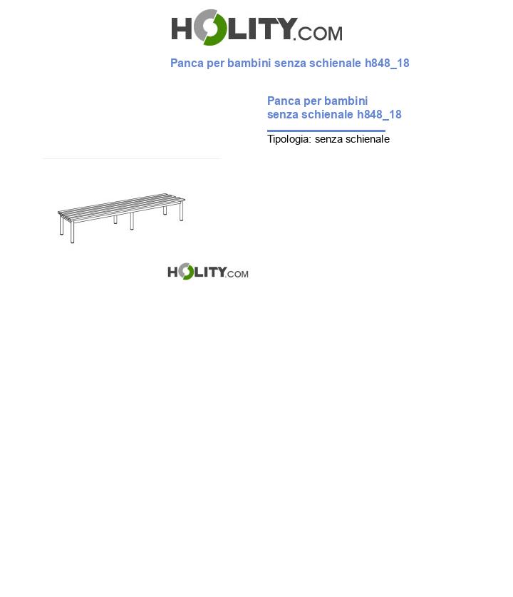 Panca per bambini senza schienale h848_18