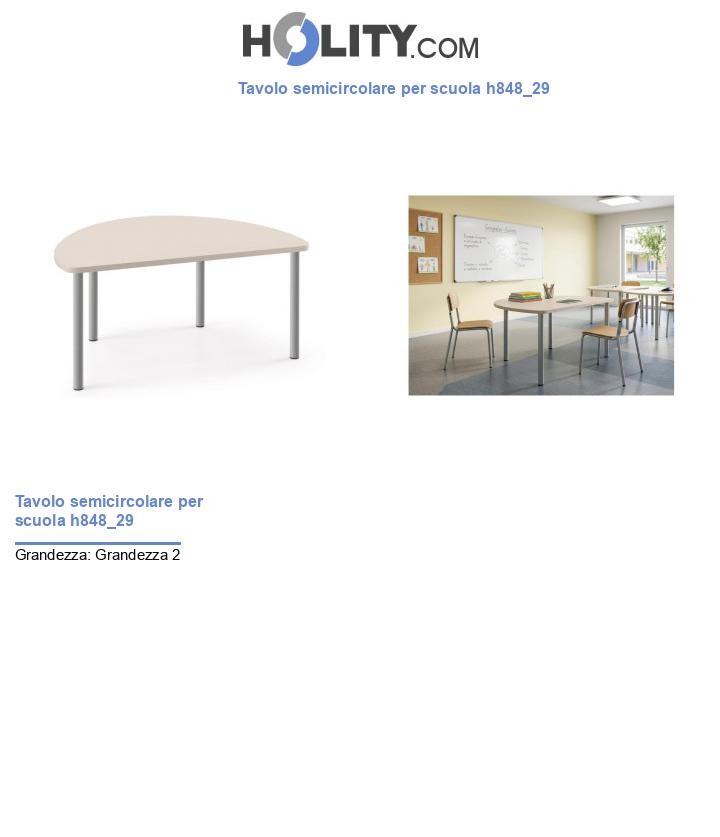 Tavolo semicircolare per scuola h848_29