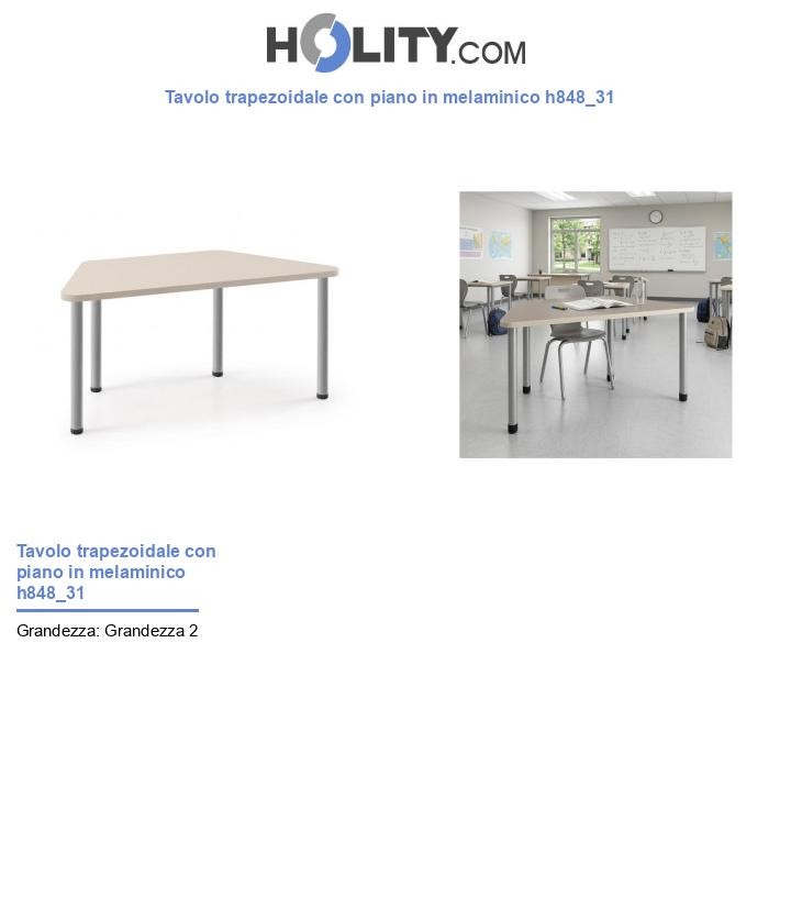 Tavolo trapezoidale con piano in melaminico h848_31