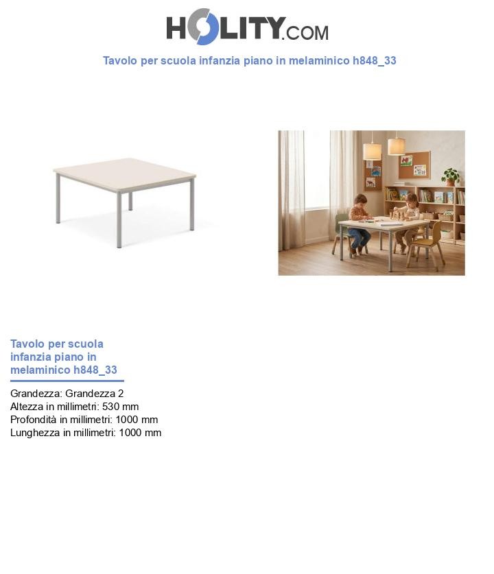 Tavolo per scuola infanzia piano in melaminico h848_33