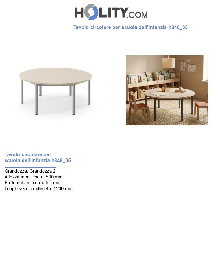 Tavolo circolare per scuola dell'infanzia h848_35