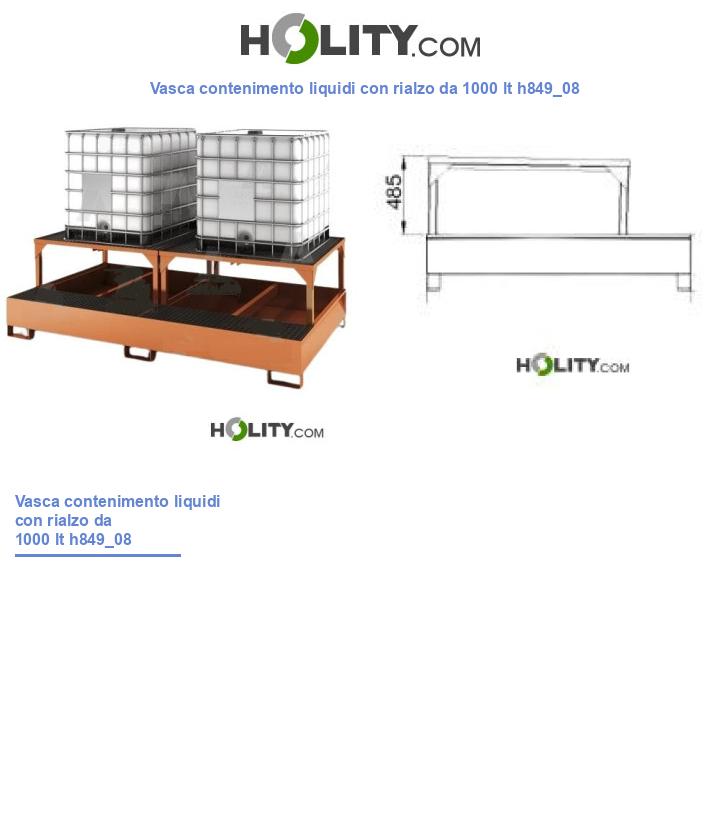 Vasca contenimento liquidi con rialzo da 1000 lt h849_08
