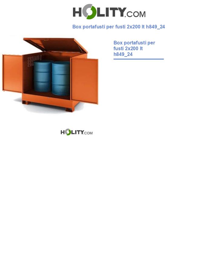 Box portafusti per fusti 2x200 lt h849_24