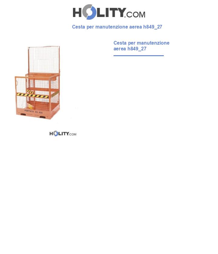 Cesta per manutenzione aerea h849_27