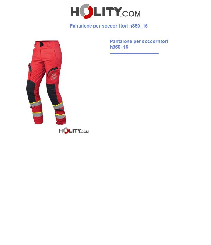 Pantalone per soccorritori h850_15