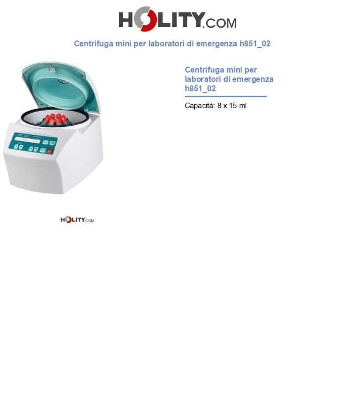 Centrifuga mini per laboratori di emergenza h851_02